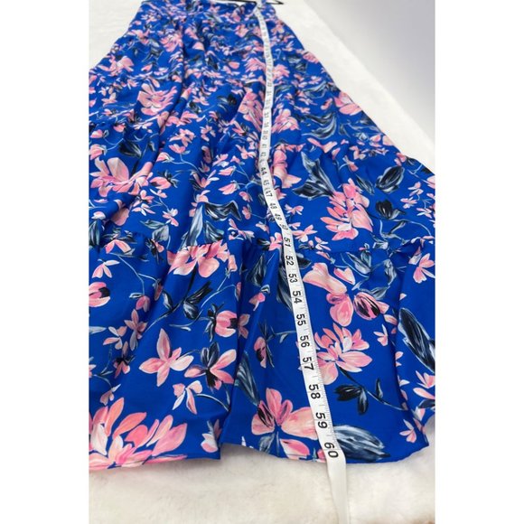 NEW Women's Eliza J Size 16 Floral Tiered Maxi Dress, - Blue MSRP $168 - Picture 6 of 12